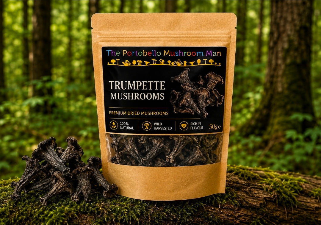 Dried Trumpette mushrooms