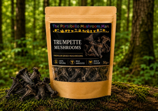 Dried Trumpette mushrooms